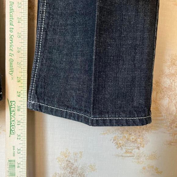 Crazy Y2K Clench Wing Embrodered Black Baggy Pants Size 40x32” - Picture 7 of 8